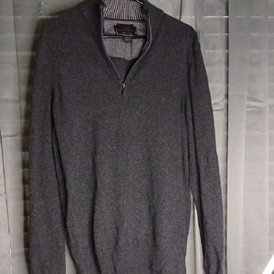 Jos. A. Bank Charcoal Zip-Up Sweater